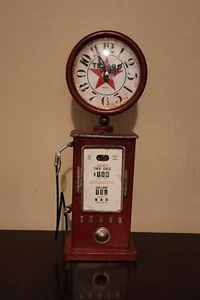 Texaco Retro Look Metal Gas Pump Clock - Picture 1 of 6