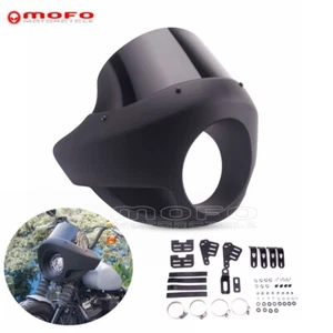 5 3/4'' Headlight Fairing Windshield For Harley Dyna Wide Glide 35-49MM Forks - Picture 1 of 10