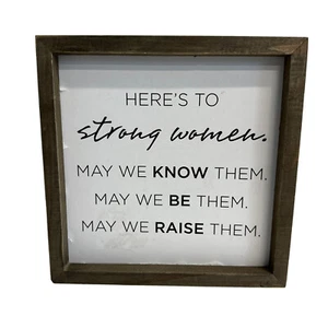 Here's to Strong Women Framed Print 10x10" NEW (Some marks/issues) Feminist Art  - Picture 1 of 14
