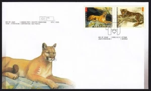 PUMA, LEOPARD = CANADA-CHINA JOINT ISSUE = Official FDC Canada 2005 - Picture 1 of 1