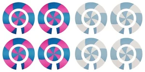 Acclaim selbstklebende Spiralschalen Aufkleber 4er Set selbstklebende Sekunden - Bild 1 von 6