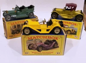 Lot of 3 Vintage Matchbox Lesney Models of Yesteryear Diecast Vehicles - Picture 1 of 7