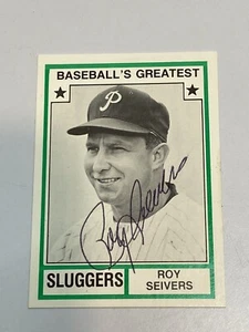 Roy Seivers Signed Autograph Auto 1982 TCMA Baseball's Greatest Sluggers Card ~ - Picture 1 of 2