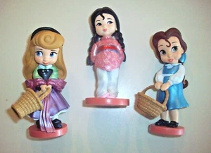 Disney Prinzessin Animator Kleinkind Puppe 3" PVC Figuren ~ Mulan/Aurora/Belle - Bild 1 von 2