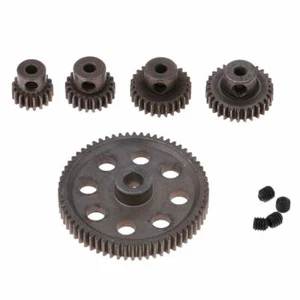 Metall Stirn Diff Hauptzahnrad 64T mit Motor Ritzel Zahnräder Set für HSP 1:10 RC Auto - Bild 1 von 11