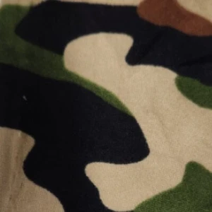 Double Brushed Knit Green/Black/Brown Camo 58" Poly/Spandex Fabric by the Yard - Picture 1 of 1