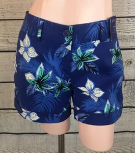 Apt 9 Blue Floral Torie Mid Rise Cuffed Cotton Blend Women’s Size 6 NWT - Picture 1 of 10