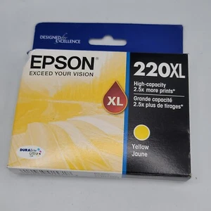 Epson DuraBrite 220XL High Capacity Ink Cartridge Yellow T220XL420 Exp 07/2023 - Picture 1 of 5