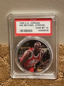 1995 UD Upper Deck Milk Cap / Pog #46 - MICHAEL JORDAN - PSA 10 GEM Mint - BULLS - Picture 1 of 2