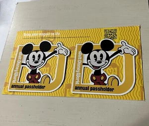 Walt Disney World WDW 2 Annual Passholder Magnets Ft Mickey Mouse 2022/2023 NEW - Picture 1 of 6