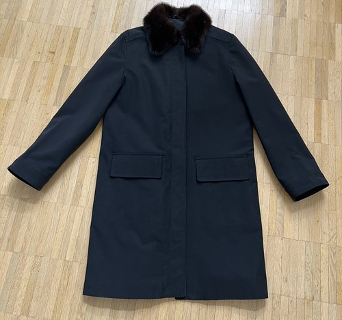 Orig. Cappotto Prada visone nylon nero