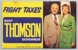 1976 Mel Thomson New Hampshire Governatore Campagna Politica Cartolina Repubblicana - Foto 1 di 2