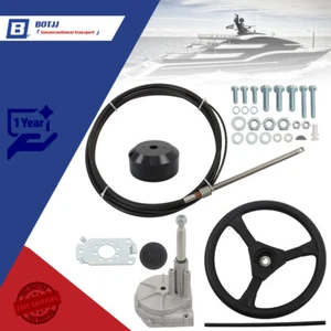 New 12 Feet Boat Rotary Steering System Outboard Kit & 12Ft Marine Cable SS13712 - Picture 1 of 19