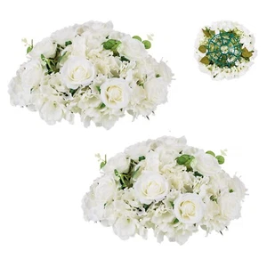 BLOSMON Artificial Flower Balls Wedding Centerpieces 2 Pcs 15.7" Large White ... - Picture 1 of 8