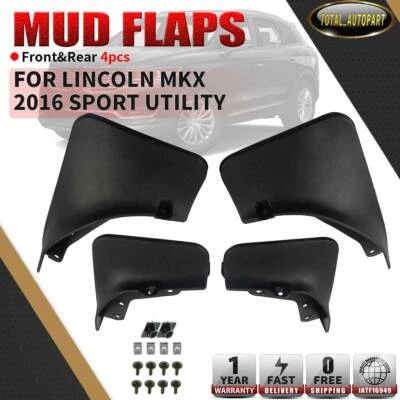 4 piezas protectores contra salpicaduras guardabarros delanteros y traseros para Lincoln MKX 2016 deportivo utilitario Foto 1 de 4