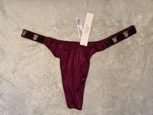Victoria's Secret - String - Tanga - Glänzend - NEU S Weinrot - Bild 1 von 2