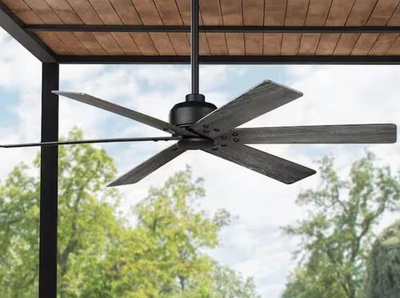 Home Decorators Cortaine 54" In/Outdoor Black Ceiling Fan w/ DC Motor and Remote - Image 1 of 4