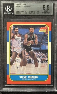 1986-87 Fleer Basketball Steve Johnson (BGS 8.5) Nm - neuwertig + mit 9.5 Oberfläche - Bild 1 von 2