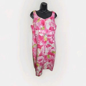 AK Anne Klein Pink Floral Pencil Dress Size - Picture 1 of 11