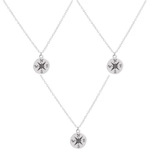3 Pcs Compass Necklace Miss Travel Chic Jewelry Creative Pendant - Picture 1 of 12