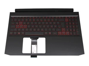Acer Nitro 5 (AN515-55) original Tastatur inkl. Topcase DE (deutsch) schwarz/rot - Afbeelding 1 van 4