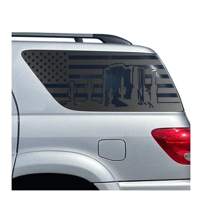 USA flag with Arizona desert scene Decal for 2001-2007 Toyota Sequoia TS1-DG4 - Image 1 of 4