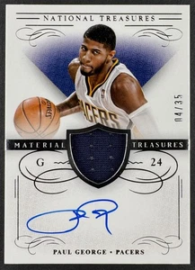 Paul George 2013 National Treasures Material Treasures /35 On Card & Game Worn - Bild 1 von 13