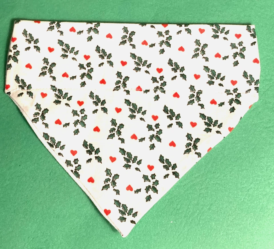 Sobre Cuello Deslizable Mascota Perro Gato Bandana Bufanda NAVIDAD ACEBO MEDIANO Foto 1 de 1