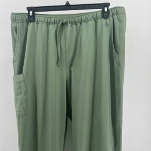 ES Cargo Pants Womens XL Olive Green Elastic Waist Drawstring Utility Women's - Picture 1 of 11