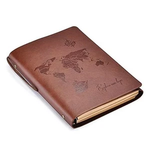 A5 Refillable Journal Leather Notebook Diary Vintage Sketchbook Travel Journal - Picture 1 of 8