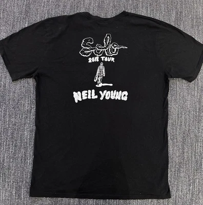 Neil Young 2018 Solo Tour T-Shirt — Organic Cotton, Made in USA, Size L  - Image 1 of 4