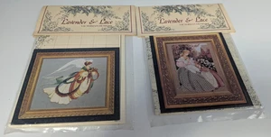 Lavender & Lace  Cross Stitch Pattern MORNING SONG LL31, ANGEL OF AUTUMN LL30 - Picture 1 of 5