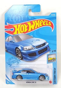Hot Wheels Honda Civic Si Factory blu fresco - Foto 1 di 1