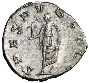 Saloninus AR Antoninianus "SPES PVBLICA Spes Walking" gut sehr schön - Bild 1 von 5