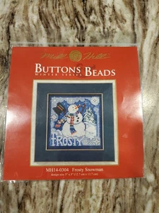 Mill Hill Botones Cuentas Serie Invierno Punto de Cruz Kit Muñeco de Nieve Escarchado 5"x5" - Imagen 1 de 3