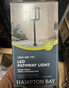 Hampton Bay Cairo 160 Lumen Low Voltage Square Black LED Landscape Path Light - Picture 1 of 4