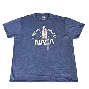 NASA Men's Retro Graphic T Shirt Give Me Space Blue Short Sleeve NEW XXL / 2X - Picture 1 of 5