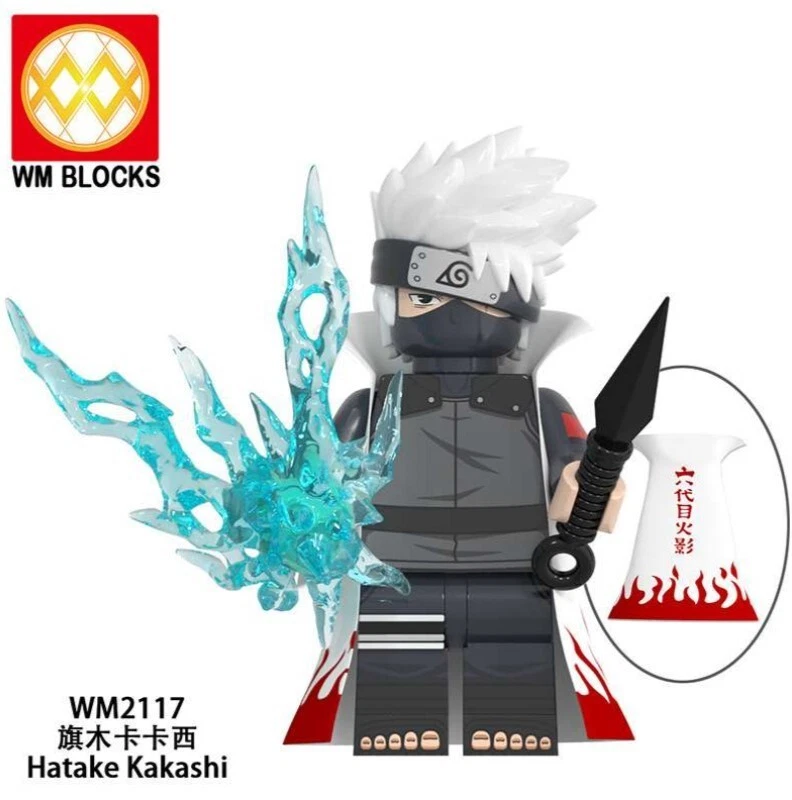 Custom Naruto Shippuden Kakashi Hatake Hokage Minifigure with Chidori New/Mint - Image 1 of 1