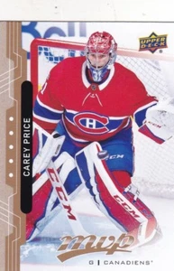 Carey Price 2018-19 cubierta superior MVP base impresión corta #206 Montreal - Imagen 1 de 1
