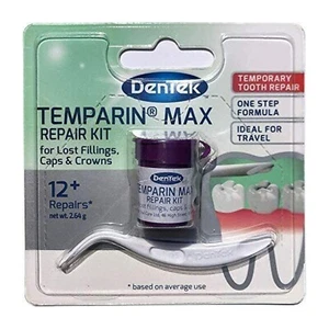DenTek Dental Cement Temporary Repair Tooth Filling Kit For Lost Fillings Caps - Picture 1 of 9