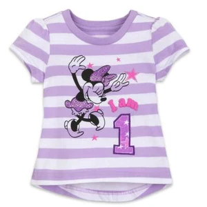 Disney Minnie Mouse Birthday 1 Year Old T Shirt for Girls - 12M - Picture 1 of 1