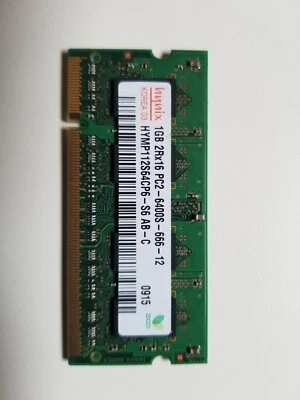 Hynix PC2-6400 (DDR2-800) 1 GB DIMM 800 MHz PC2-6400 DDR2 Memory - Image 1 of 4