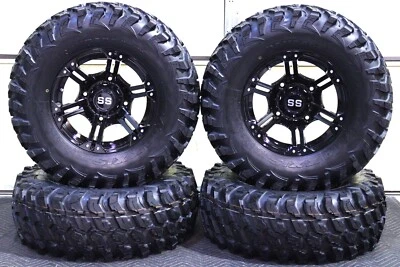 POLARIS SPORTSMAN 850 28" RAMPAGE RADIAL ATV TIRE 14" VIPER BLK WHEEL KIT POL1 - Image 1 of 4
