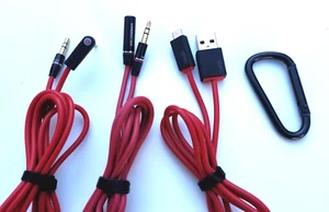 3 Headphone CABLES for Monster BEATS By Dr. Dre STUDIO, SOLO, PRO, DETOX, MIXR - Picture 1 of 5