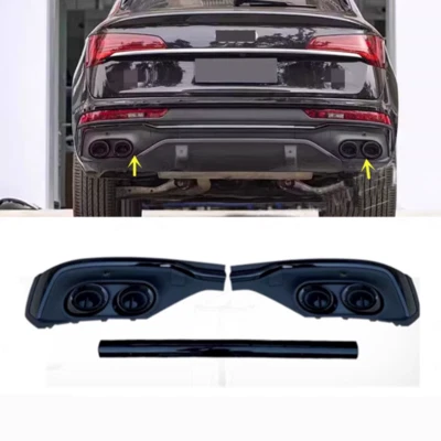 For Audi SQ5 Q5 Sportback 2021-2025 3x Rear Bumper Exhaust Pipe Muffler Tips - Image 1 of 4