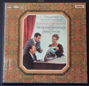 HMV ANGEL SAN 163-4 ED 1 UK BRAHMS DEUTSCHE VOLKSLIEDER SCHWARZKOPF, F-DIESKAU - Foto 1 di 5