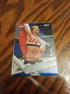 2017 Topps Chrome UFC Blue Wave Refractor Card 7/75 Karolina Kowalkiewicz Rookie - Picture 1 of 3