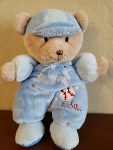 Carter's Just One Year LITTLE ALL STAR BABY BEAR 8" Rattle Plush Stuffed Animal - Bild 1 von 4