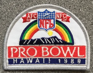 Parche oficial de fútbol americano de la NFL Pro Bowl 1989 Willabee Ward suelto sin tarjeta - Imagen 1 de 2