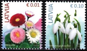 LATVIA 2023-06 FLORA: Definitive - Flowers. Issue #2, reprints 2v, MNH